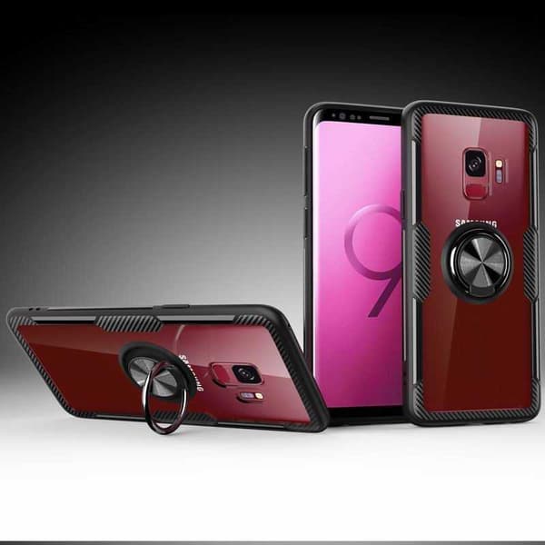 Samsung S9 Plus Praktisk stødsikkert cover med ringholder V4