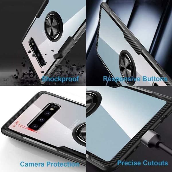 Samsung S10e praktisk stødsikker etui med ringholder V4 (SM-G970F)