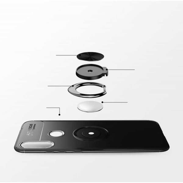 Redmi Note 7 Praktisk Stöttåligt Skal med Ringhållare V3