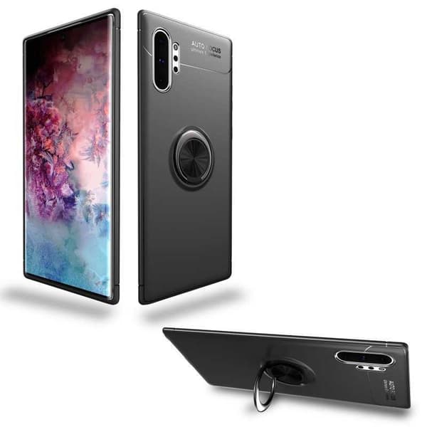 Samsung Note 10 Plus Praktisk Stöttåligt Skal med Ringhållare V3