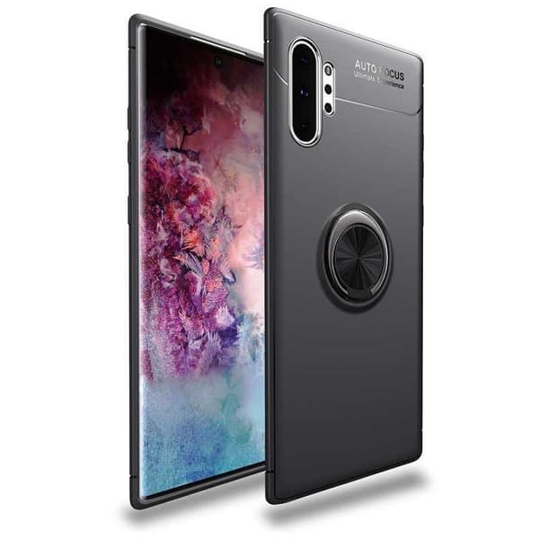 Samsung Note 10 Plus Praktisk Stöttåligt Skal med Ringhållare V3
