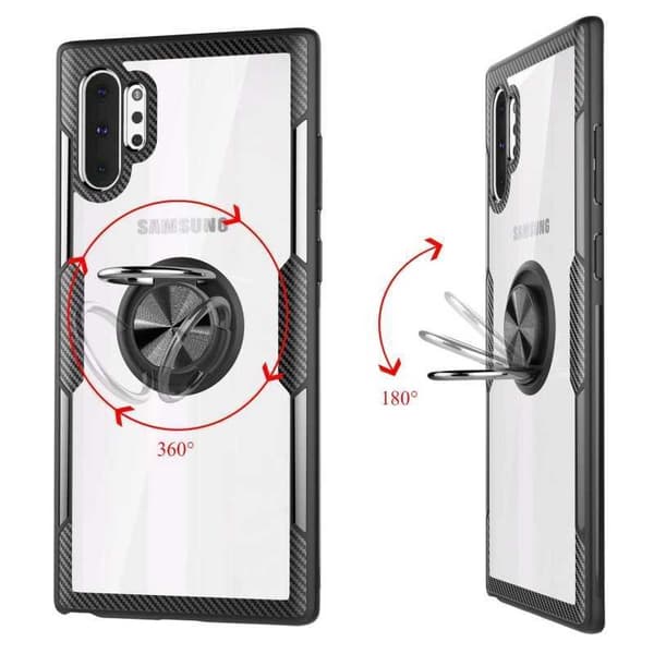 Samsung Note 10 Plus Praktisk Stöttåligt Skal med Ringhållare V4