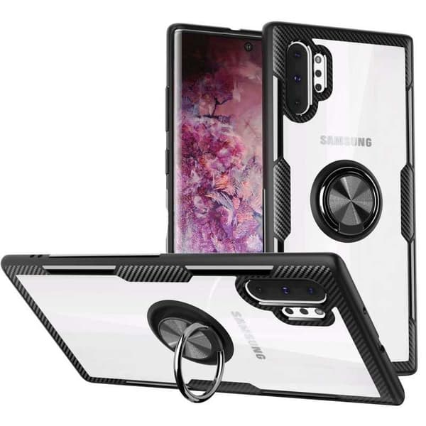 Samsung Note 10 Plus Praktisk Stöttåligt Skal med Ringhållare V4