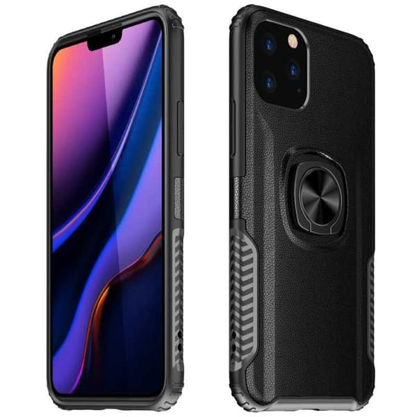 iPhone 11 Pro Max Praktisk stødsikkert cover med ringholder V5