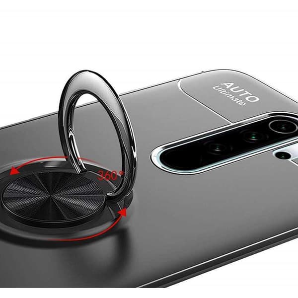 Redmi Note 8 Pro käytännöllinen iskunkestävä kotelo rengaspidikkeellä V3
