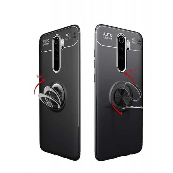 Redmi Note 8 Pro käytännöllinen iskunkestävä kotelo rengaspidikkeellä V3
