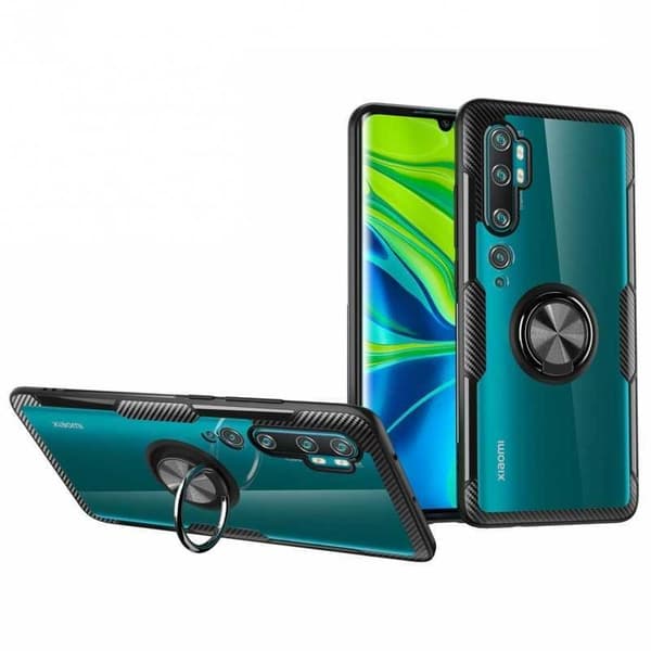 Xiaomi Mi Note 10 / 10 Pro Praktisk Stöttåligt Skal med Ringhållare V4