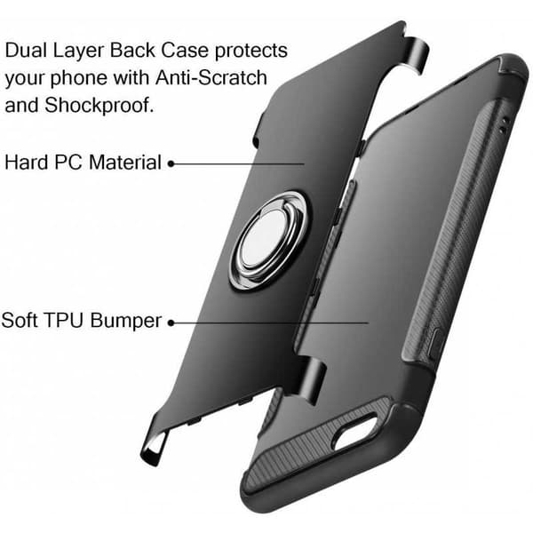 iPhone 6S Plus Praktisk Stöttåligt Skal med Ringhållare V2