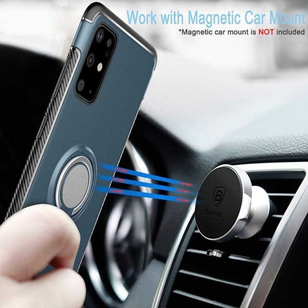 Samsung Galaxy S20 Praktisk stødsikkert cover med ringholder V2
