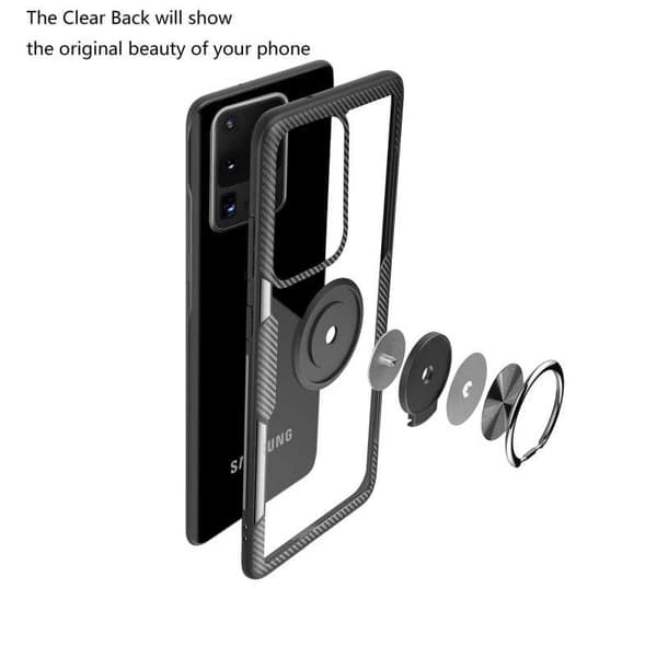 Samsung S20 Ultra Praktisk stødsikkert cover med ringholder V4