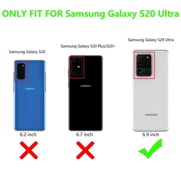 Samsung S20 Ultra Praktisk stødsikkert cover med ringholder V4