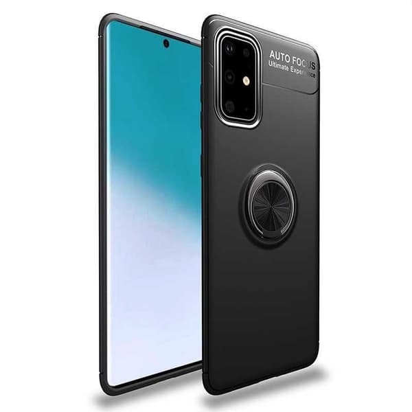 Samsung Galaxy A51 Käytännöllinen iskunkestävä kotelo sormustelineellä V3
