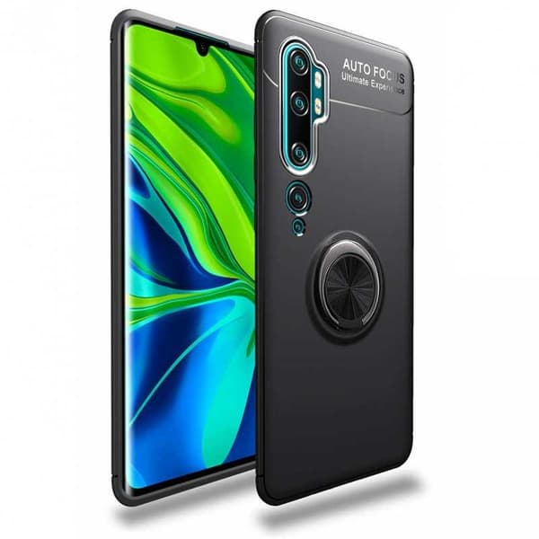 Xiaomi Mi 10 Pro Praktisk stødsikkert cover med ringholder V3