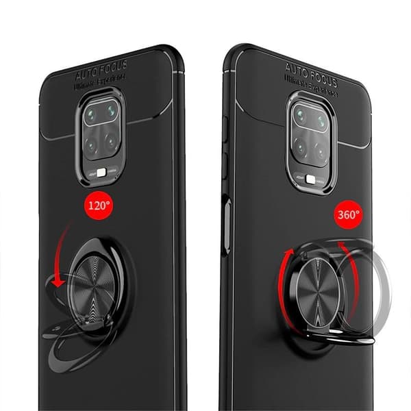 Xiaomi Redmi Note 9S / 9 Pro Praktisk Stöttåligt Skal med Ringhållare V3