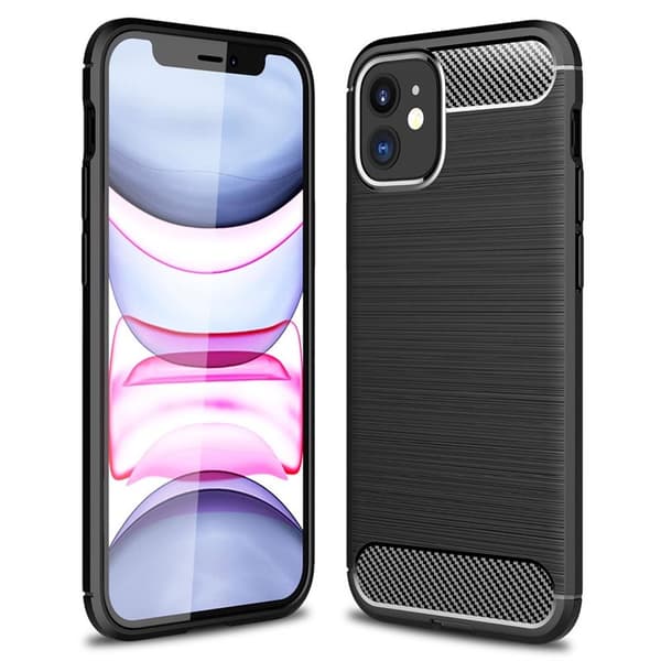 Børstet silikonveske Apple iPhone 12 mini (5.4 ") : Farge - Svart
