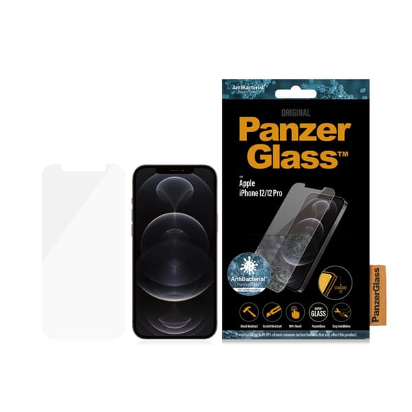 PanzerGlass iPhone 12/iPhone 12 Pro Skjermbeskytter Standard Fit