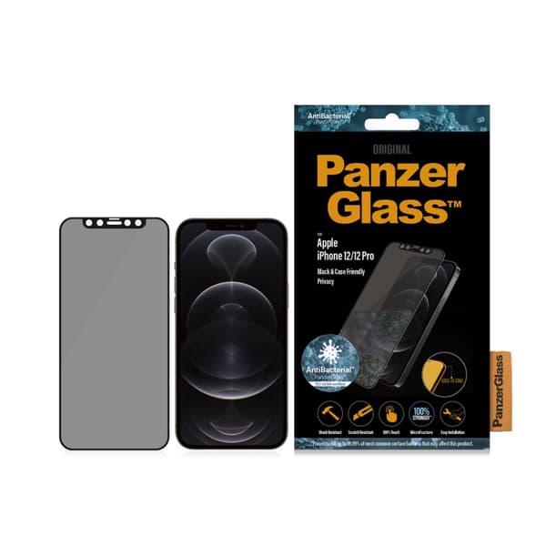 PanzerGlass iPhone 12/iPhone 12 Pro Skærmbeskytter Edge-to-Edge Privacy