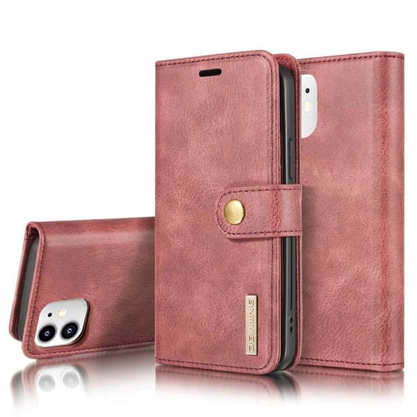 Mobil lommebok DG-Ming 2i1 Apple iPhone 12 mini (5.4 ") : Farge - RØD