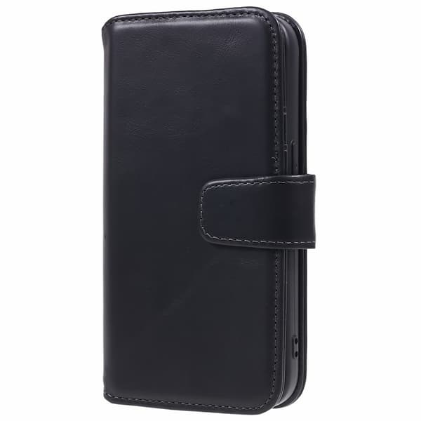 Nordic Covers iPhone 12 Mini Suojakotelo Essential Leather Korttitasku Raven Black