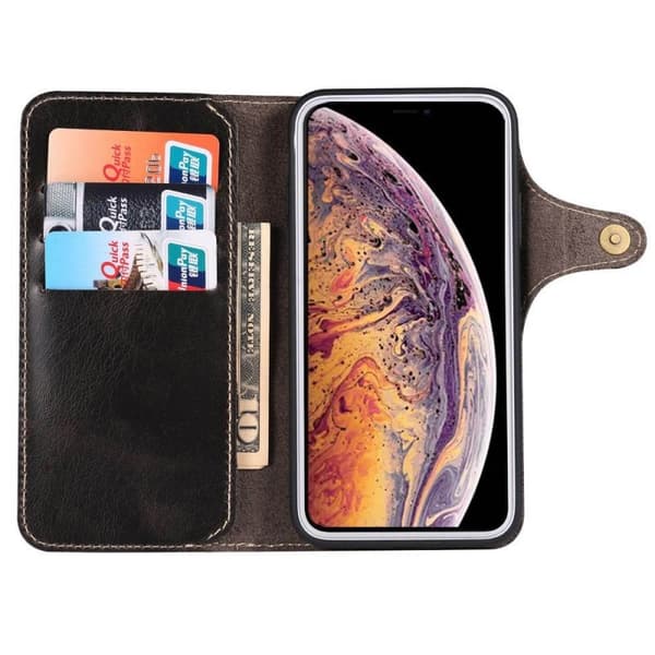 Mobil lommebok 3-kort Apple iPhone 12 (6.1 ") : Farge - Svart