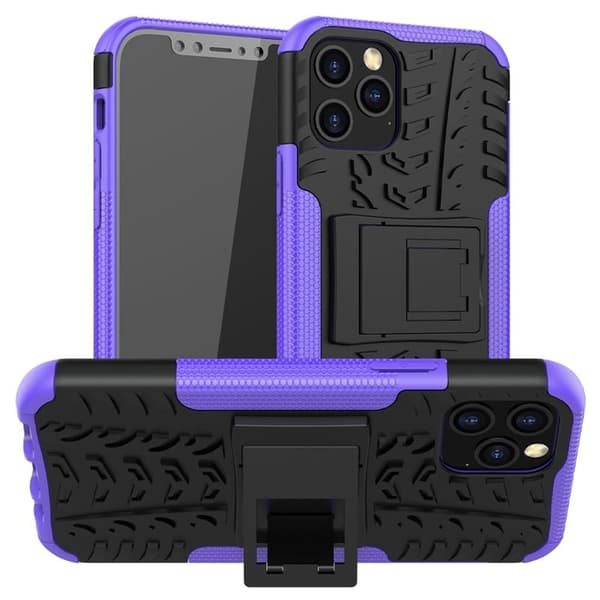 Stødtæt cover med stativ Apple iPhone 12 Pro Max (6.7") : farve - lilla