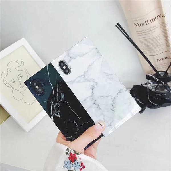 iPhone XS Max Stilfuld Marble Shell Square