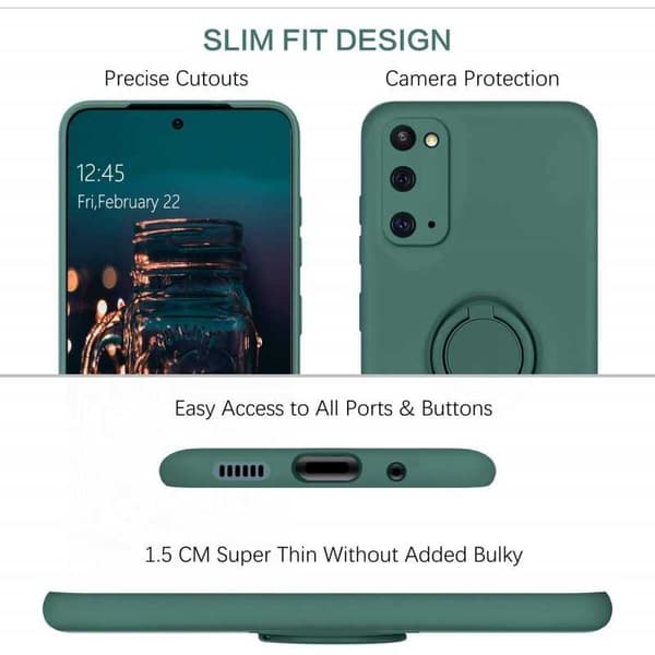 Samsung S20 Ultra Shockproof Cover med Ring Holder CamShield