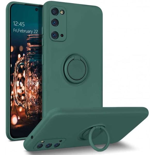 Samsung S20 Ultra Shockproof Cover med Ring Holder CamShield Svart