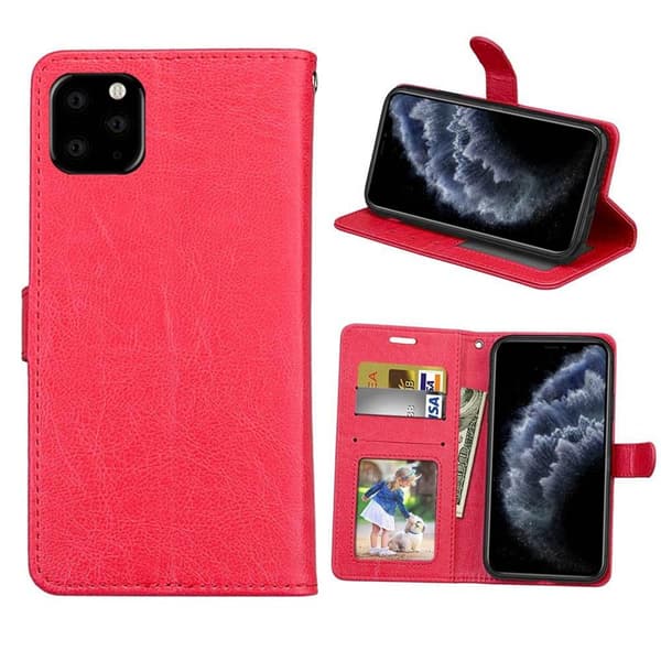 Lommebokdeksel 3-kort Apple iPhone 12 Pro Max (6.7") : Farge - RØD