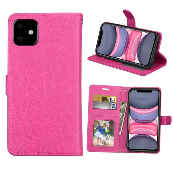Mobilplånbok 3-kort Apple iPhone 12 mini (5.4") : Färg - Rosa