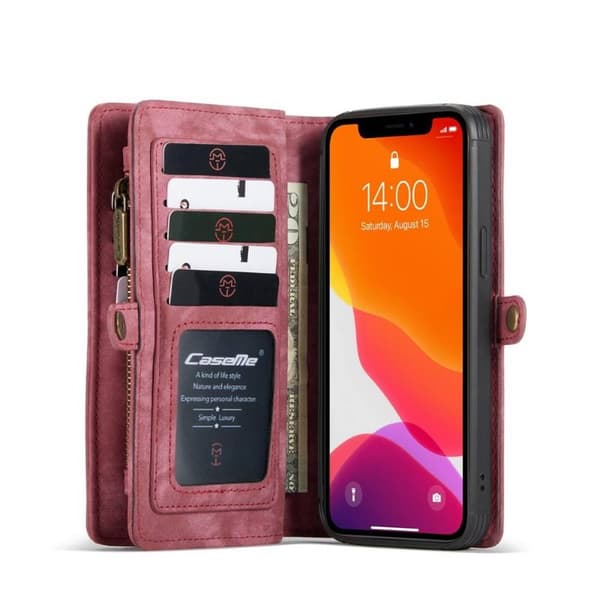 Multi Wallet CaseMe 11-kort Apple iPhone Pro Max (6.7") : Farge - RØD