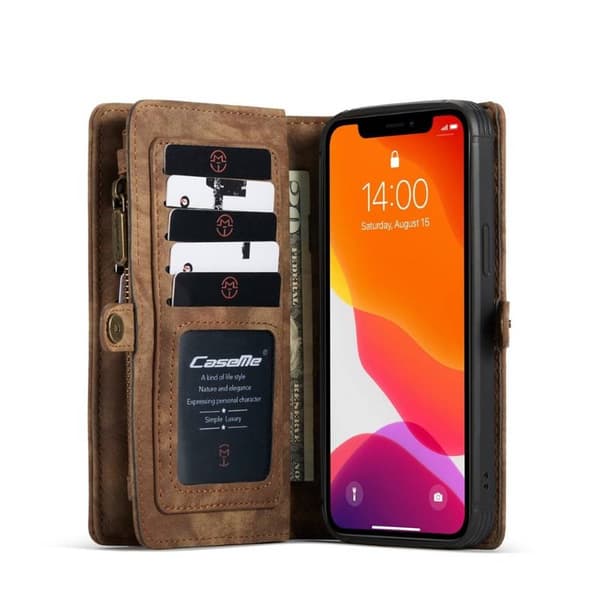 Multi Wallet CaseMe 11-kort Apple iPhone Pro (6.1") : Farge - brun