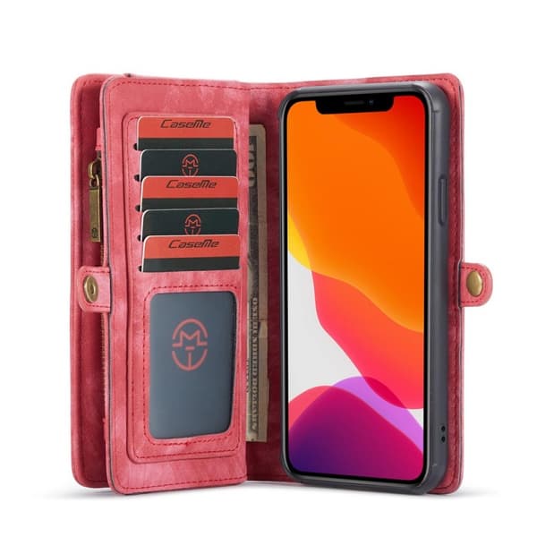 Multi Wallet CaseMe 11-kort Apple iPhone 12 (6.1") : farve - rød