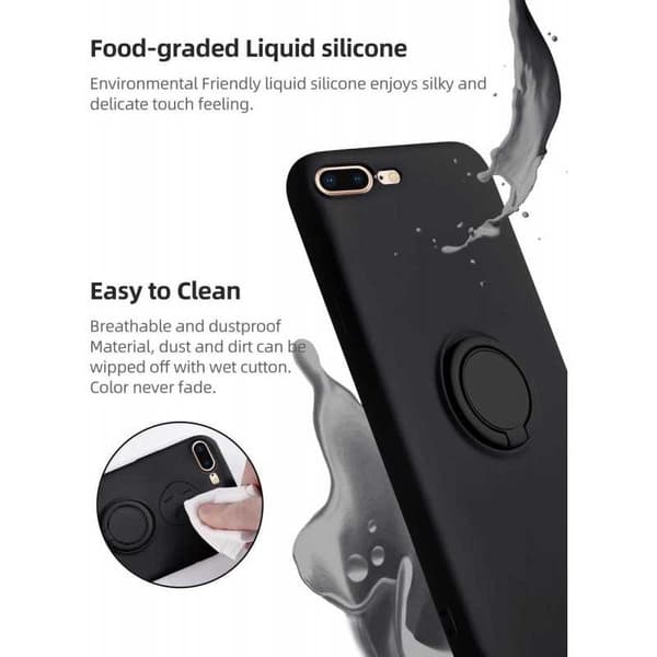 iPhone 7 Plus / 8 Plus Stöttåligt Skal med Ringhållare CamShield
