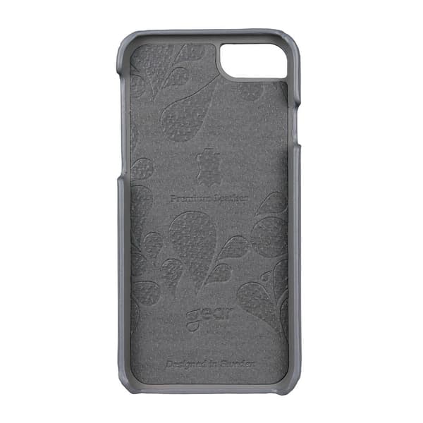 Onsala iPhone 6/6S/7/8/SE Suojakuori Aito Nahka Harmaa