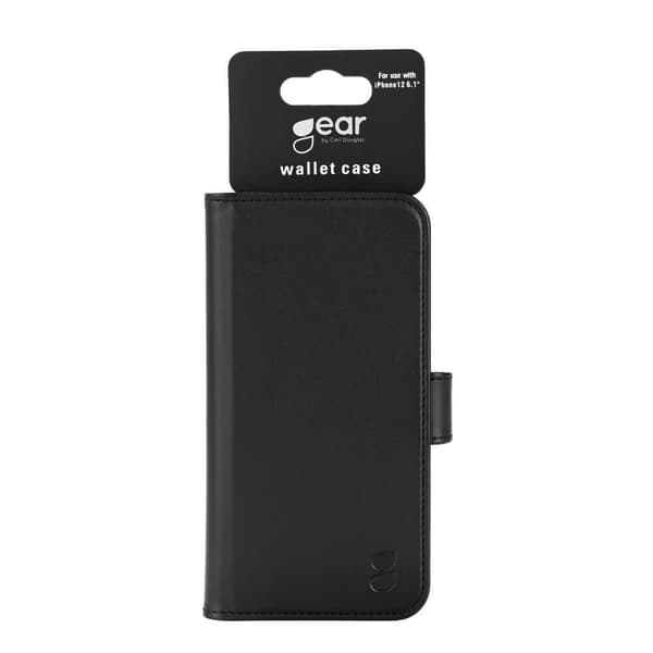 Gear iPhone 12/iPhone 12 Pro Suojakotelo Korttitaskulla Musta