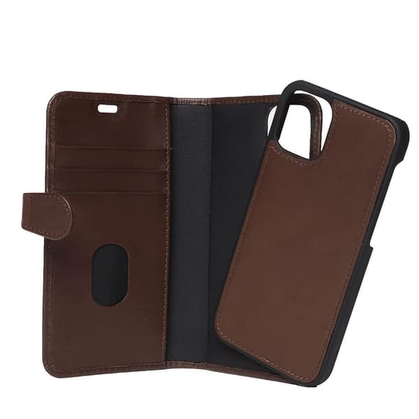 Buffalo iPhone 12 Mini Etui Buffalo Löstagbart Deksel Brun