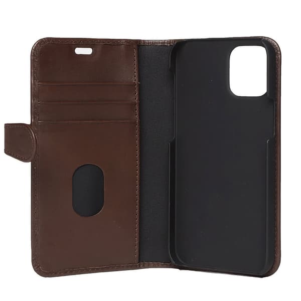 Buffalo iPhone 12 Mini Etui Buffalo Löstagbart Deksel Brun