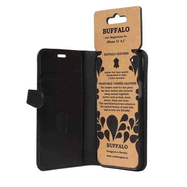 Buffalo iPhone 12/iPhone 12 Pro Suojakotelo Buffalo Irrotettava Kuori Musta