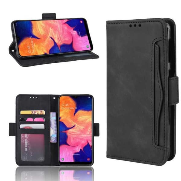 Samsung A10 tegnebog etui PU læder 6-SLOT Winston V3