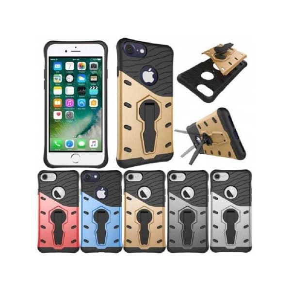 iPhone 7 Plus praktisk stødsikkert cover med 360° støtte Svart
