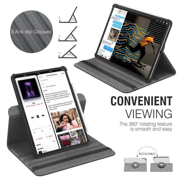 Fleksibelt drejeligt etui til iPad Pro 12,9" 2018