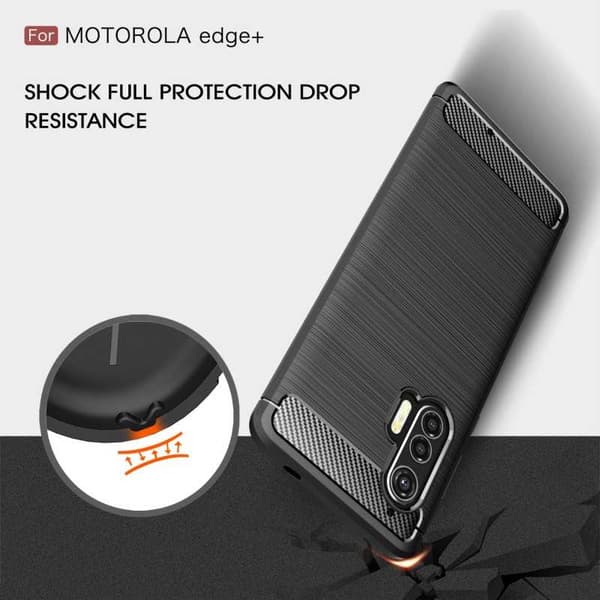 Motorola Moto Edge Plus Stöttåligt Skal SlimCarbon