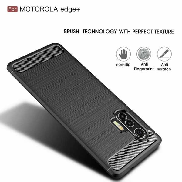 Motorola Moto Edge Plus Stöttåligt Skal SlimCarbon