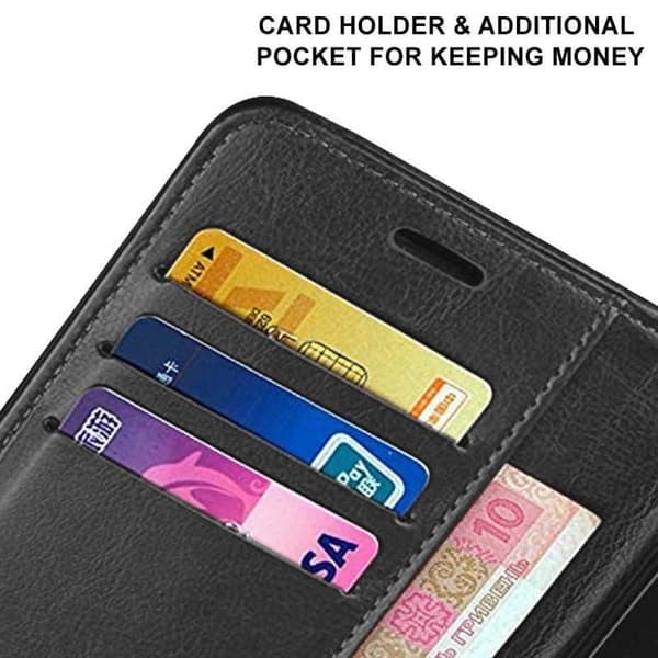 Samsung A21s Plånboksfodral PU-Läder 4-FACK Svart