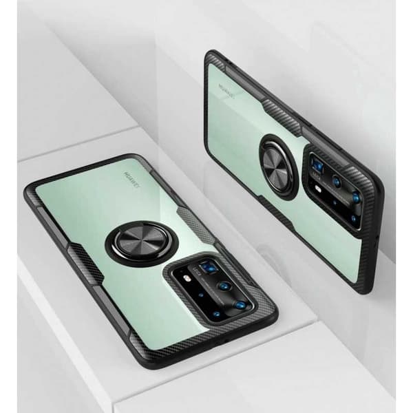 Huawei P40 Pro Praktisk stødsikkert cover med ringholder V2