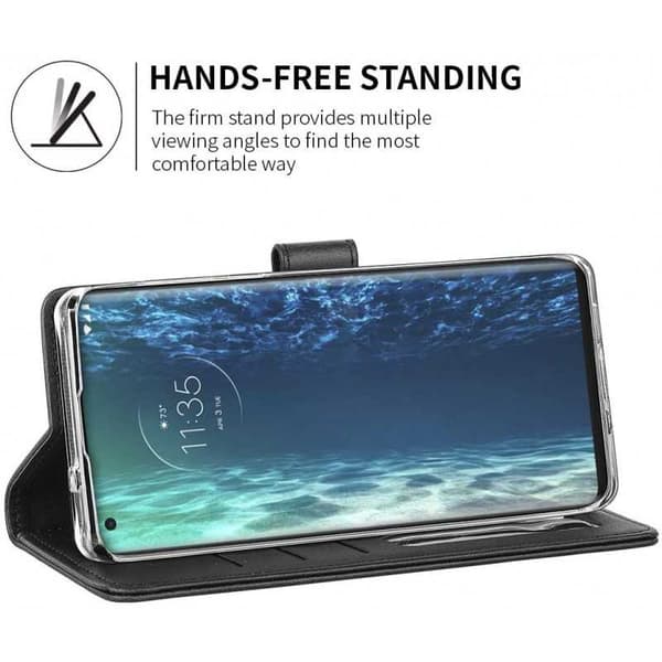 Motorola Moto Edge Plus Plånboksfodral PU-Läder 4-FACK