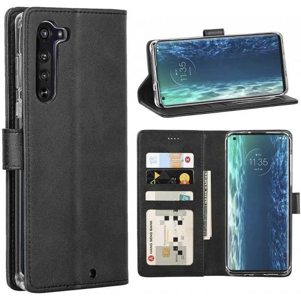 Motorola Moto Edge Plus Plånboksfodral PU-Läder 4-FACK