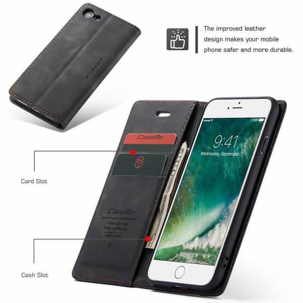 iPhone SE (2020 & 2022) Elegant Flip Case CaseMe 3-FACK