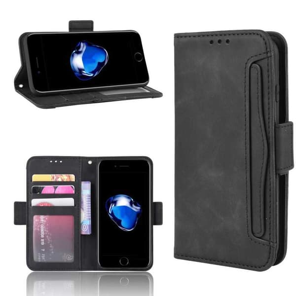 iPhone 8 Plus Pung-etui PU-læder 6-LOMMES Winston V3